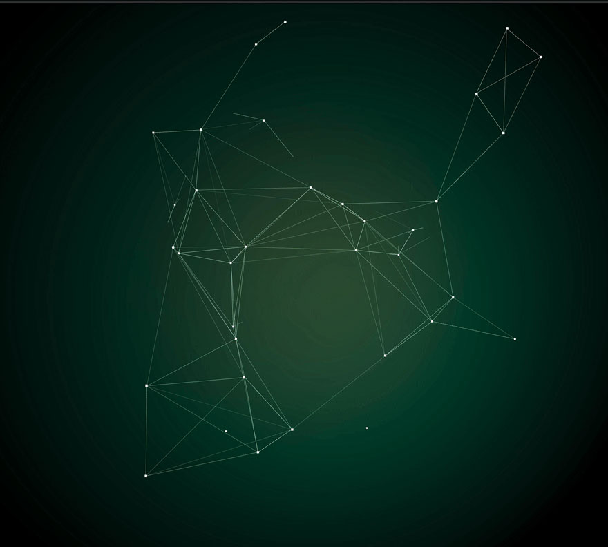 Nodes and Lights with WebGL and Three.JS