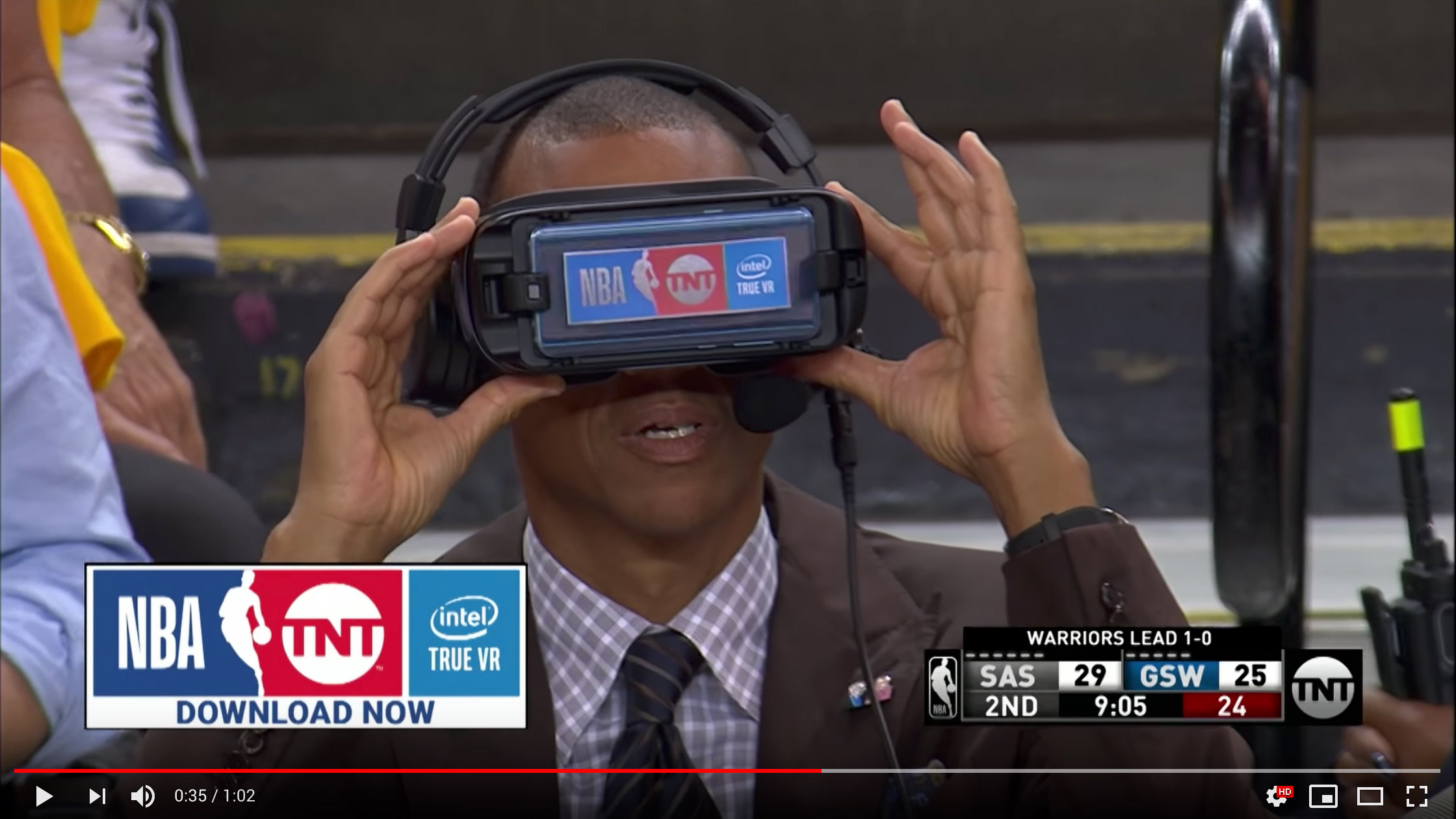 Reggie Miller checking out the virtual goods