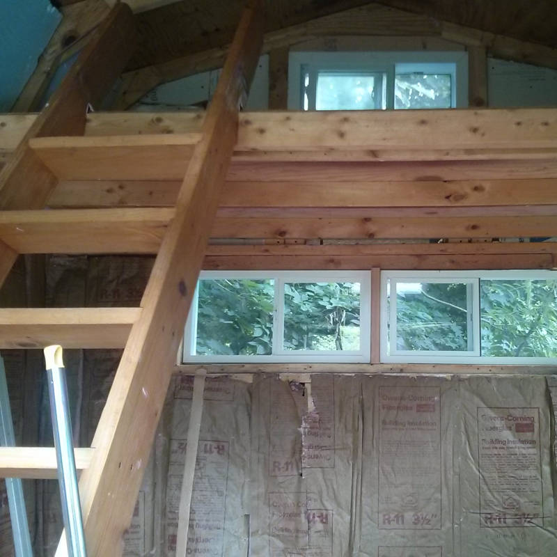 Installing windows and insulation, electrical wiring